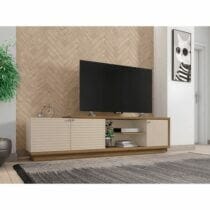 Meuble TV - Jusqu'à 55" - LAMINA - MT-4406 - Blanc/Marron - Garantie: 3 mois - (Crédit)
