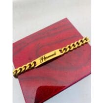 Bracelet Personnalisé - Gourmette Mixte - Plaqué Or