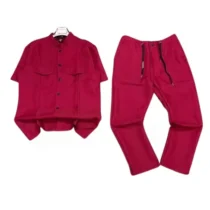 Ensemble chemise pantalon homme - 02 pièces - Bordeaux