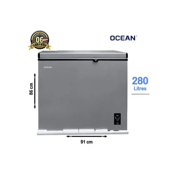 Congélateur coffre Ocean 280L - Vue de face, design robuste et élégant