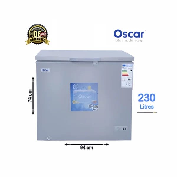 Congélateur coffre Oscar 230L - Vue de face, design robuste et professionnel