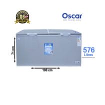 Congélateur coffre Oscar 576L - Vue de face, design robuste et professionnel
