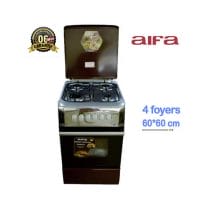 Cuisinière à Gaz AIFA 4 Foyers Vue de face, design élégant