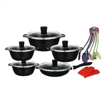 Jeux de Marmite - 05 pièces - Anti adhesives + Accessoires Offert