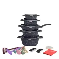Jeux de Marmite - 05 pièces - Anti adhesives + Accessoires Offert