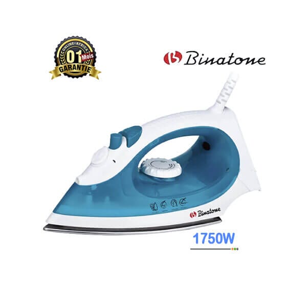 Fer à Vapeur Binatone 1750W Vue de face, design compact et léger