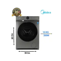 Détail du panneau de commande de la machine à laver midea
