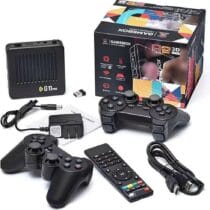 console de jeu G11 Pro Game tv Box, 32 000 jeux intégrés, 40 émulateurs, console de jeu rétro HDMI 4K avec manettes sans fil 2,4 GHz, console de jeu portable Plug and Play, cadeau pour homme et mari (64 Go)