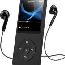 Lecteur MP3 MP4 avec Bluetooth 5.0, écran LCD 1,77 pouces, lecteur de musique numérique HiFi sans perte, support radio FM, enregistreur, ebook, haut-parleur HD, sport, et autres)