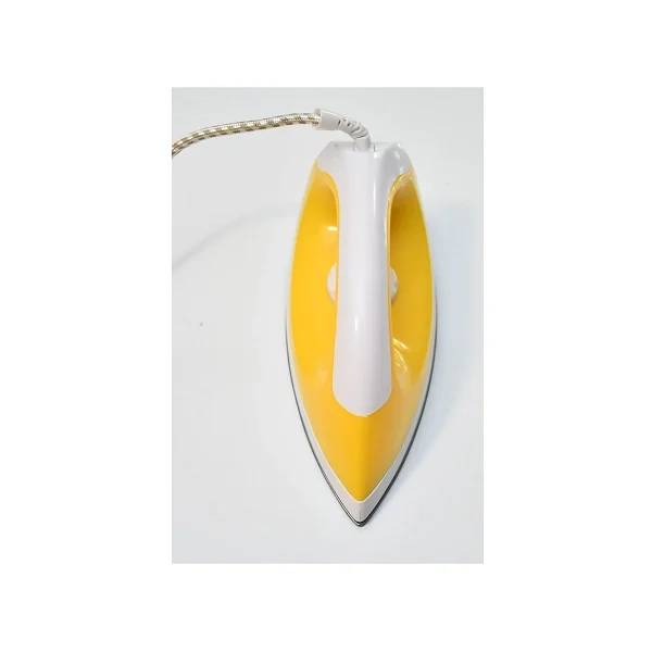 Fer à sec MEWE MWIR-DI02Y jaune et blanc, vue du manche