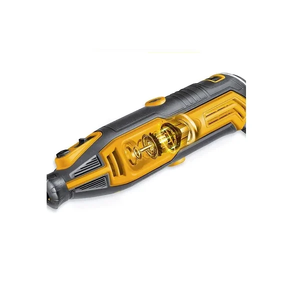 Mini meuleuse électrique Ingco 130W en main, vue générale