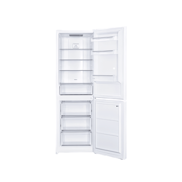 Réfrigérateur Combiné SCHNEIDER 327L - Vue de l'intérieur.