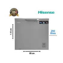 Vue avant du congélateur HISENSE FC330 – design épuré et compact
