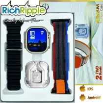 Montre Connectée D100 Pro + Casque Double Sangle 1.44