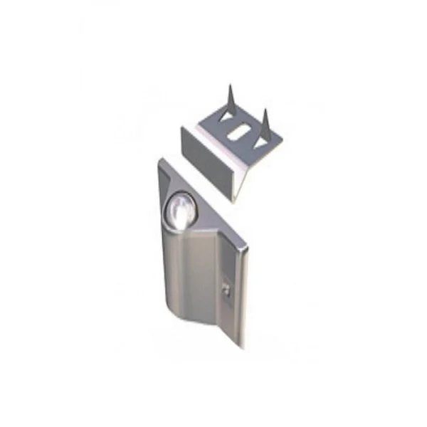 Loqueteau à bille en acier aluminium, vue rapprochée du mécanisme.