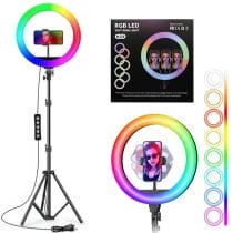Ring Light LED MJ36 - 14 Pouces Avec Trepieds Et Support De Téléphones - 3 couleurs - 2M - Vlog,Tiktok, Youtube,Zoom