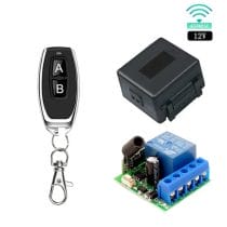 Kit de Télécommande Universel Pour Barriere - Sans Fil Avec Module Récepteur de relais - DC 12V 4 émetteurs RF - Installation facile
