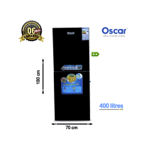 Réfrigérateur double battant OSCAR 400L - design moderne en acier