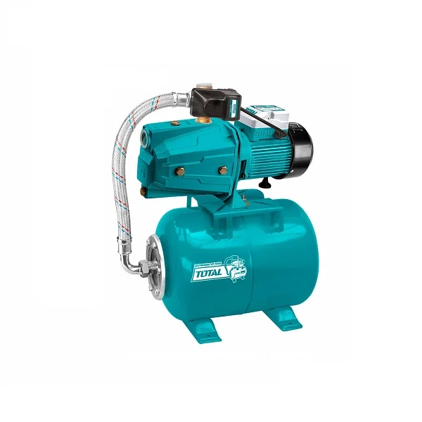 Pompe surpresseur automatique Total 1500W avec son corps en inox/fonte, raccordements visibles