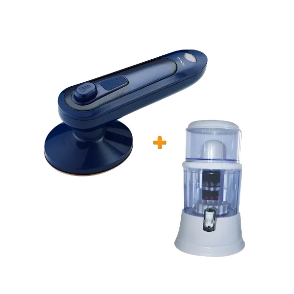 Un pack fer à repasser + filtre à eau pour une solution de vie pratique et nomade